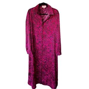 Black Label Pink Leopard Print Robe